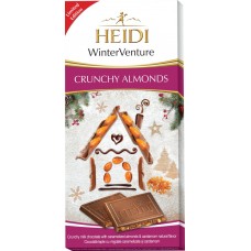 Купить Шоколад молочный HEIDI WinterVenture с карамелизованным миндалем и кардамоном, Румыния, 90 г в Ленте