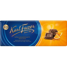 Купить Шоколад молочный KARL FAZER С крошкой из мягкой карамели со вкусом апельсина, Финляндия, 200 г в Ленте