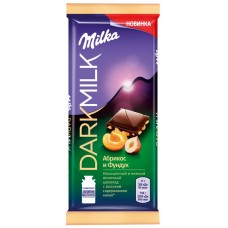 Шоколад молочный MILKA Dark Milk Абрикос и фундук, 85г, Россия, 85 г