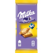 Купить Шоколад молочный MILKA TUC с соленым крекером, 87г, Россия, 87 г в Ленте