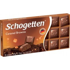Купить Шоколад SCHOGETTEN Caramel brownie молоч. с нач. брауни и кусоч. карамели, Германия, 100 г в Ленте