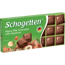 Купить Шоколад SCHOGETTEN Hazelnuts молочный с обжарен. фундуком, Германия, 100 г в Ленте