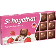 Купить Шоколад SCHOGETTEN Yoghurt-strawberry молоч. с нач. клуб. йогурт, Германия, 100 г в Ленте