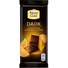 Купить Шоколад темный ALPEN GOLD Dark Ароматный апельсин с апельсиновыми кусочками, 80г, Россия, 80 г в Ленте