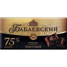 Шоколад темный БАБАЕВСКИЙ Элитный 75% какао, 100г, Россия, 100 г