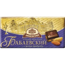Купить Шоколад темный БАБАЕВСКИЙ с целым миндалем, 200г, Россия, 200 г в Ленте