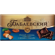 Купить Шоколад темный БАБАЕВСКИЙ с цельным миндалем, 100г, Россия, 100 г в Ленте