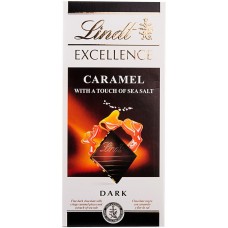 Купить Шоколад темный LINDT Excellence Карамель с морской солью, 100г, Франция, 100 г в Ленте