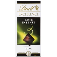 Шоколад темный LINDT Excellence Лайм, 100г, Франция, 100 Г