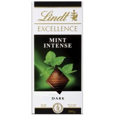 Шоколад темный LINDT Excellence Мята, 100г, Франция, 100 г