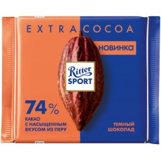 Шоколад темный RITTER SPORT 74% какао, 100г, Германия, 100 г