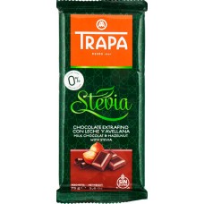 Шоколад TRAPA молочный с фундуком и со стевией, Испания, 75 г
