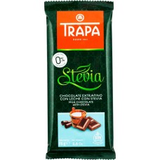 Шоколад TRAPA молочный со стевией, Испания, 75 г
