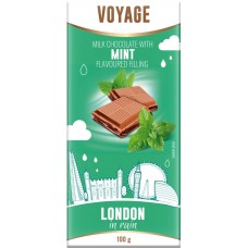 Шоколад VOYAGE С мятной начинкой, какао min.25%, Польша, 100 г