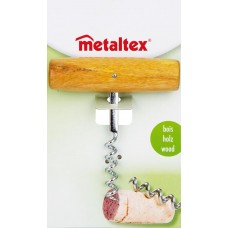 Штопор METALTEX с деревянной ручкой, 16см 25.05.20, Китай