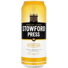 Сидр STOWFORD PRESS Яблочный игристый натур. брож. п/сух алк. 4,5% ж/б, Великобритания, 0.5 L