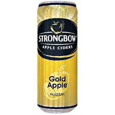 Сидр STRONGBOW Gold Apple сладкий, 4,5%, ж/б, 0.45л, Россия, 0.45 L