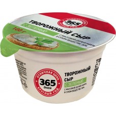 Сыр 365 ДНЕЙ творожный с зеленью 30% без змж, Россия, 100 г