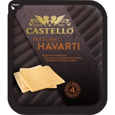 Сыр CASTELLO Matured Havarti 45% выдержанный, нарезка, без змж, 150г, Россия, 150 г