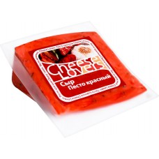 Купить Сыр CHEESE LOVERS Песто красный 50%, без змж, весовой, Россия в Ленте