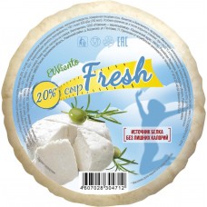 Купить Сыр ELVIENTO Fresh 20%, без змж, 300г, Россия, 300 г в Ленте
