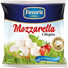 Купить Сыр FAVORIT CHEESE Mozzarella Ciliegina 45%, без змж, 200г, Россия, 200 г в Ленте