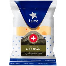 Сыр LAIME Маасдам 45%, без змж, 200г, Россия, 200 г