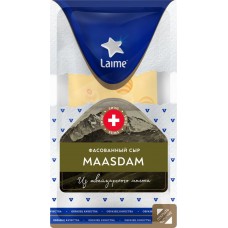 Сыр LAIME Маасдам 45%, без змж, нарезка, 150г, Россия, 150 г