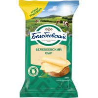 Сыр полутвердый БЕЛЕБЕЕВСКИЙ 45%, без змж, 220г, Россия, 220 г