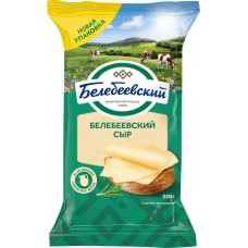 Сыр полутвердый БЕЛЕБЕЕВСКИЙ 45%, без змж, 220г, Россия, 220 г