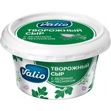 Купить Сыр творожный VALIO c укропом, чесноком и петрушкой 66% без змж, Россия, 150 г в Ленте