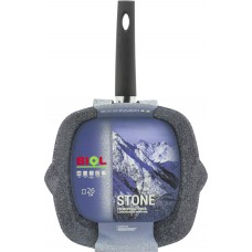 Сковорода-гриль BIOL Stone 26см, антипригарное покрытие, литой алюминий Арт. 26148Р, Украина