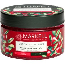 Купить Скраб-желе для лица MARKELL Green Collection Сахар и клюква, 250мл, Беларусь, 250 мл в Ленте