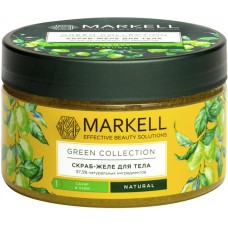 Скраб-желе для тела MARKELL Green collection Сахар и лайм, 250мл, Беларусь, 250 мл