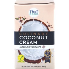 Сливки кокосовые THAI COCO крем из мякоти кокосового ореха жир. 22-24%, Таиланд, 250 мл