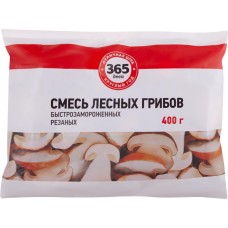 Смесь грибная 365 ДНЕЙ из лесных грибов рез с/м, Россия, 400 г