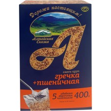 Смесь круп АЛТАЙСКАЯ СКАЗКА Гречка+пшеничная, в пакетиках, 5х80г, Россия, 400 г