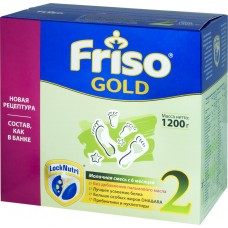 Смесь молочная FRISO Gold 2, технология LockNutri, с 6 месяцев, 3х400г, Нидерланды, 1200 г
