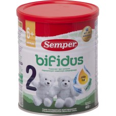 Смесь молочная SEMPER Bifidus 2, с 6 месяцев, 400г, Дания, 400 г
