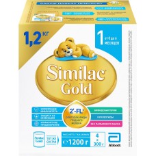 Смесь молочная SIMILAC Gold 1, с 0 месяцев, 4х300г, Дания, 1200 г