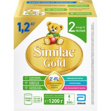 Смесь молочная SIMILAC Gold 2, с 6 месяцев, 4х300г, Дания, 1200 г