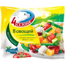 Смесь овощная 4 СЕЗОНА 8 овощей, 400г, Россия, 400 г
