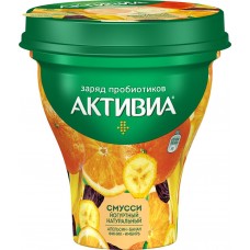 Смусси АКТИВИА обог.Апельсин-банан-фин-имбирь 1% без змж, Россия, 250 г