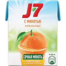 Сок J7 Апельсин с мякотью, 0.2л, Россия, 0.2 L