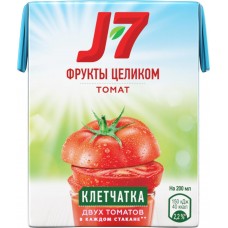 Сок J7 Томат с солью и мякотью, 0.2л, Россия, 0.2 L