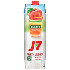 Купить Сок J7 Яблоко и персик с мякотью, 0.97л, Россия, 0.97 L в Ленте