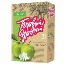 Купить Сок ПЕРВЫЙ УРОЖАЙ Яблочный восстановленный осветленный, 3л, Россия, 3 L в Ленте