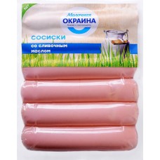 Купить Сосиски ОКРАИНА со сливочным маслом в/у, Россия, 320 г в Ленте