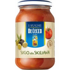 Соус DE CECCO томатный с оливками Сичилиана, Италия, 400 г