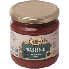 Соус томатный CENTO PERCENTO с базиликом, 400г, Италия, 400 г